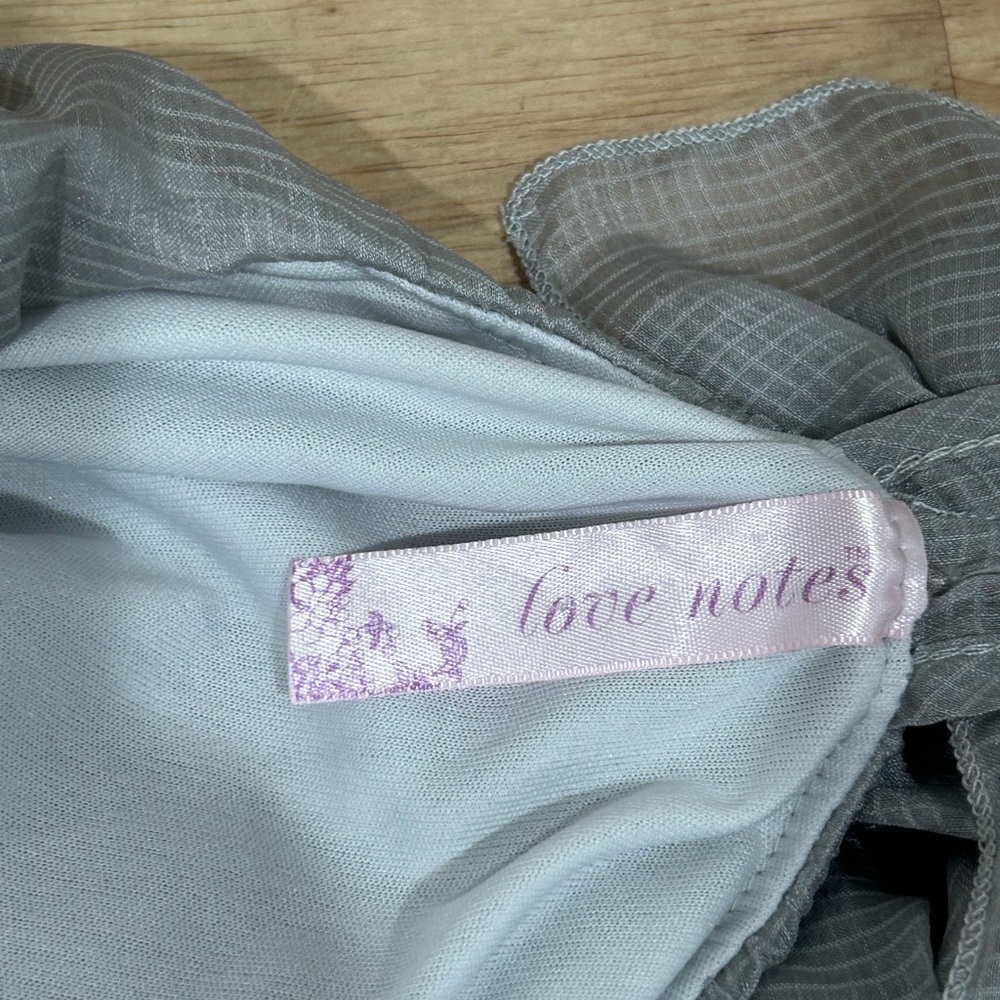 Love Notes Grey Racerback Ruffle Mini Dress SZ Small - Picture 10 of 10